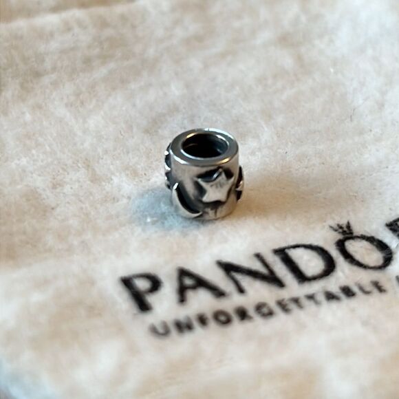Retired Authentic Pandora Sun, Moon, Stars Sterling Silver Charm Bead -790128 - Picture 5 of 6